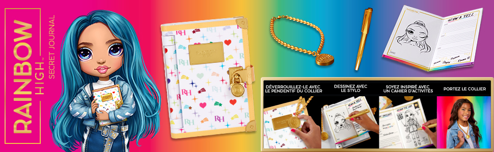 Rainbow High Armadietto Segreto Con Cancelleria – Blocco Note, Penne Gel E Adesivi - 3